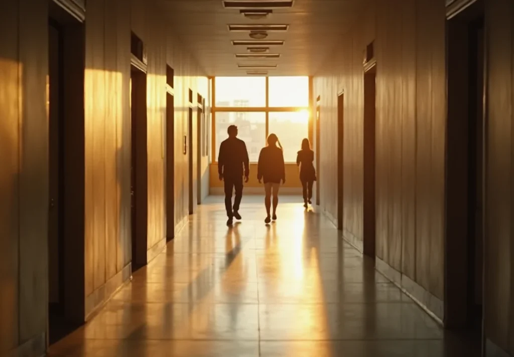 Campus Ciencias Ull con luz natural y personas en movimiento, vacantes universitarias en Soria